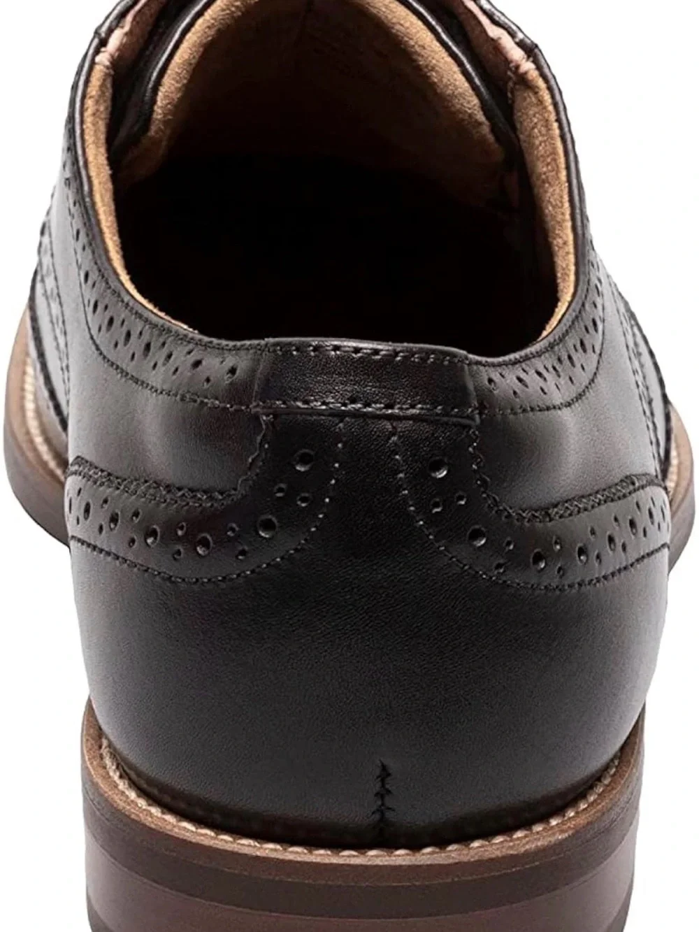 Florsheim Men’s Black Leather Wingtip Brogue Derby Oxfords Sz 8.5 M Dress Shoes